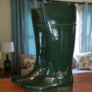 Green Michael Kors Fulton Rain Boots